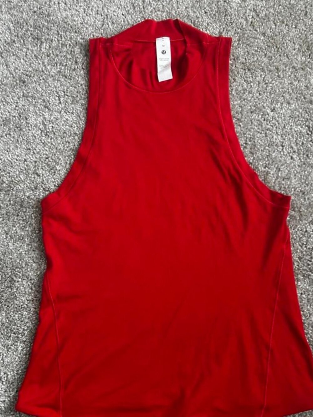 Red Lululemon Red mock neck tank top active wear,